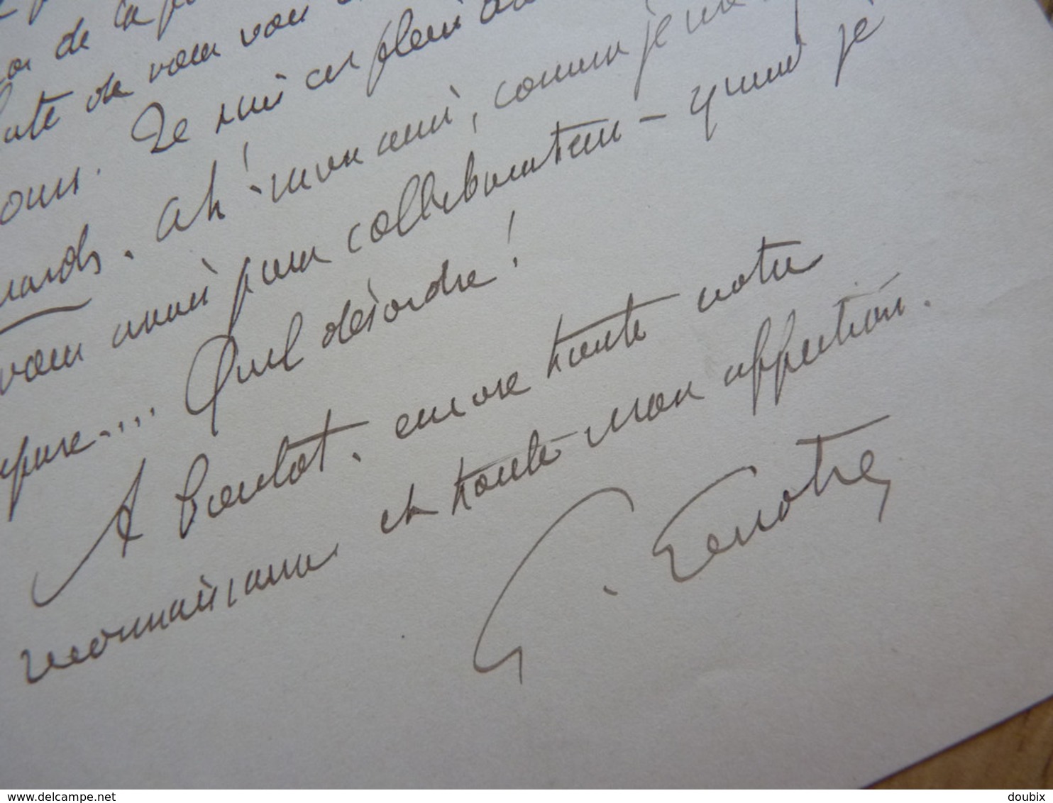 Théodore Gosselin Dit LENOTRE (1855-1935) Historien. Académie Française - AUTOGRAPHE - Other & Unclassified