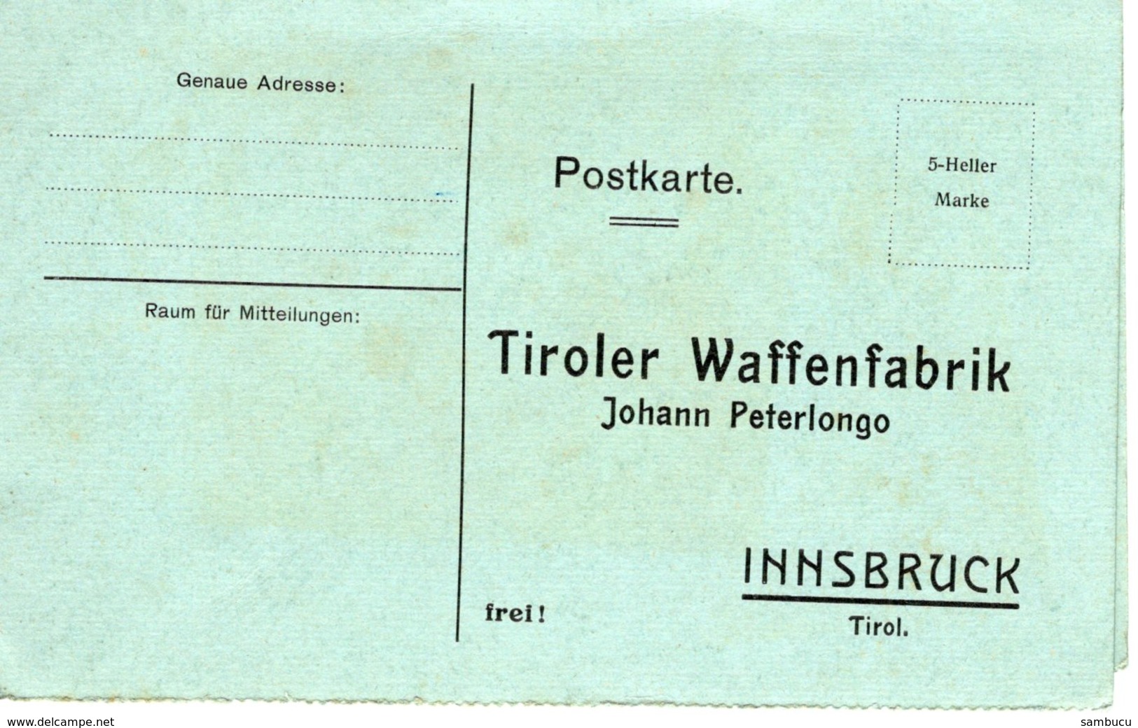 Postkarte Faltkarte Tiroler Waffenfabrik Innsbruck Ca 1915 Bestellkarte - Sonstige & Ohne Zuordnung