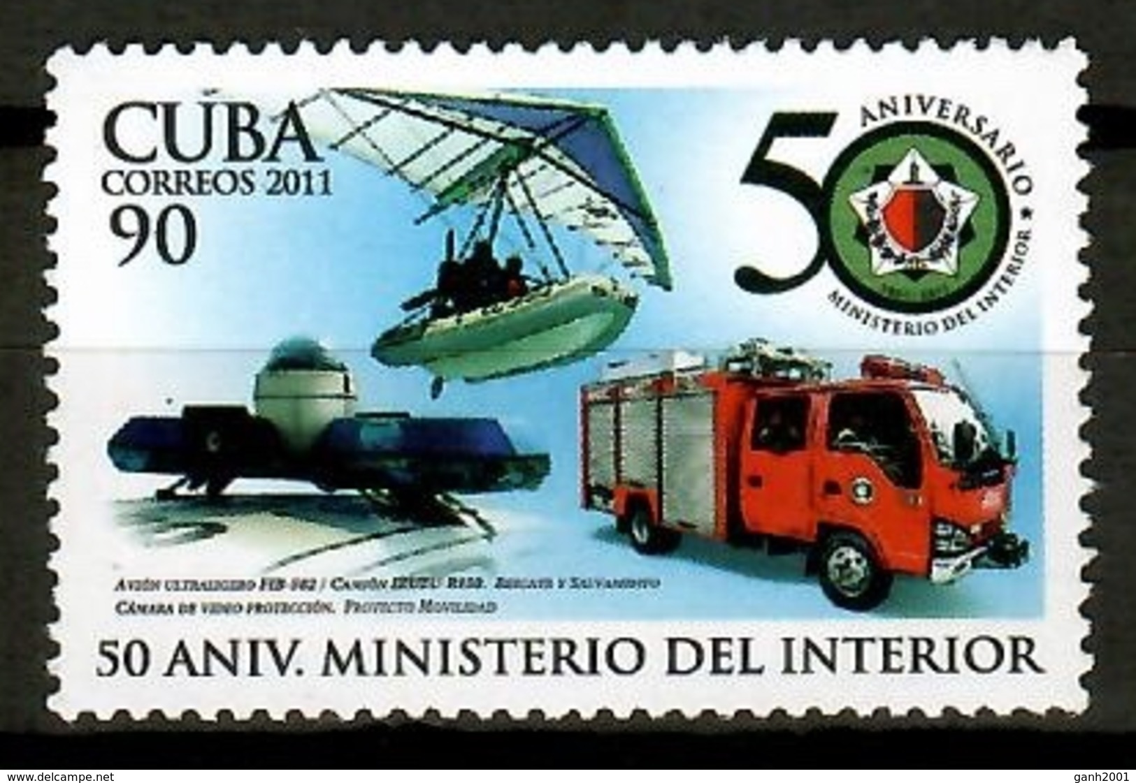 Cuba 2011 / Department Of The Interior MNH Ministerio Del Interior / Cu12120  18-31 - Nuevos