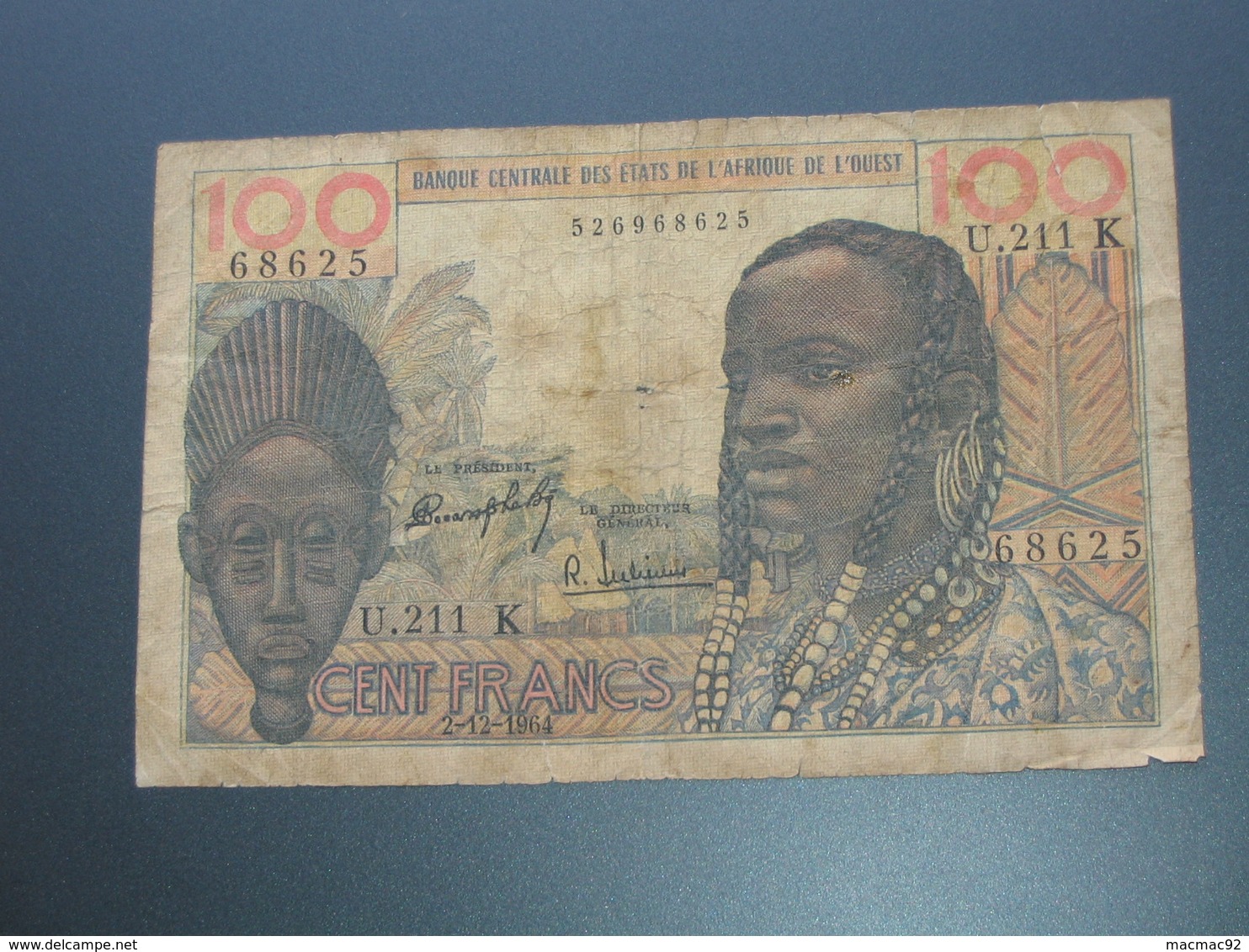 100 Francs - SENEGAL = K - Banque Centrale Des Etats De L'Afrique De L'Ouest **** EN ACHAT IMMEDIAT **** - Sénégal