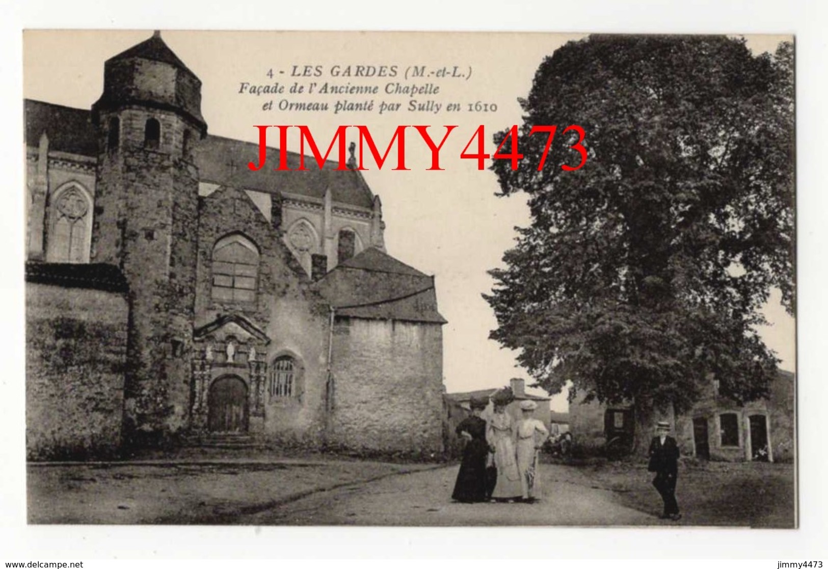 CPA - Façade De L' Ancienne Chapelle, Rue Bien Animée - LES GARDES ( Canton De Chemillé ) 49 Maine Et Loire - N° 4 - Chemille