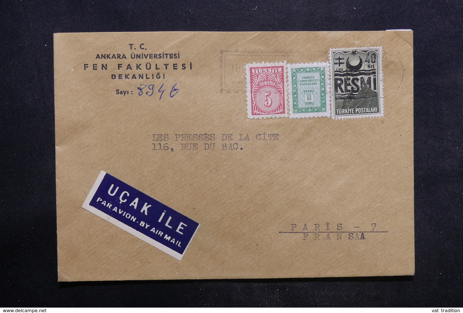 TURQUIE - Enveloppe De Ankara Pour La France En 1961, Affranchissement Plaisant - L 35916 - Cartas & Documentos