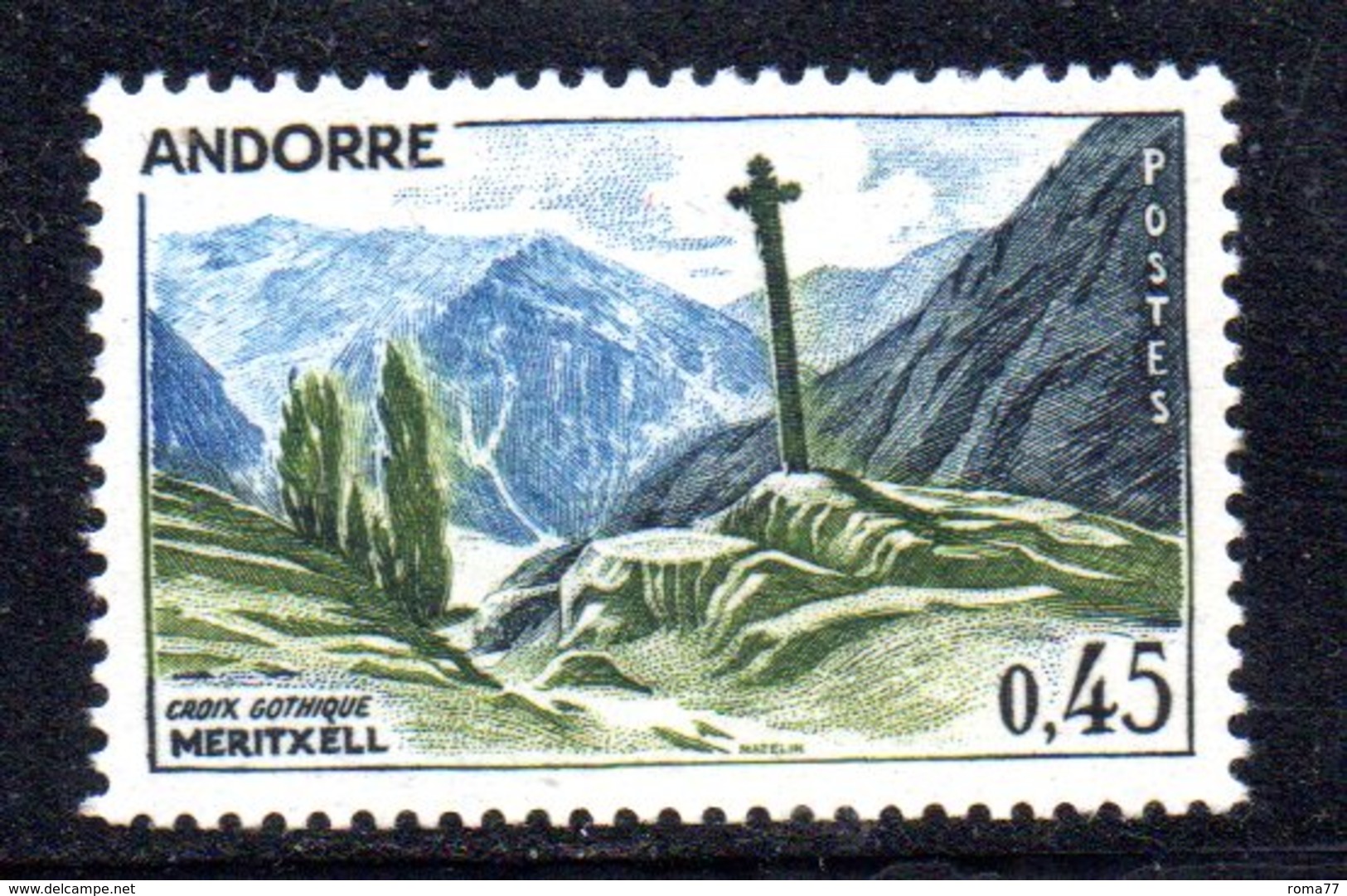 APR865 - ANDORRA 1961 , 0,45 Cent N. 160 ***  MNH  (2380A) - Nuevos