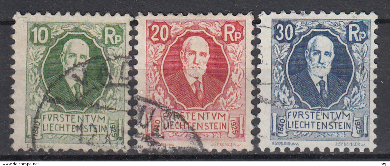 LIECHTENSTEIN - Michel - 1925 - Nr 72/74 - Gest/Obl/Us - Oblitérés