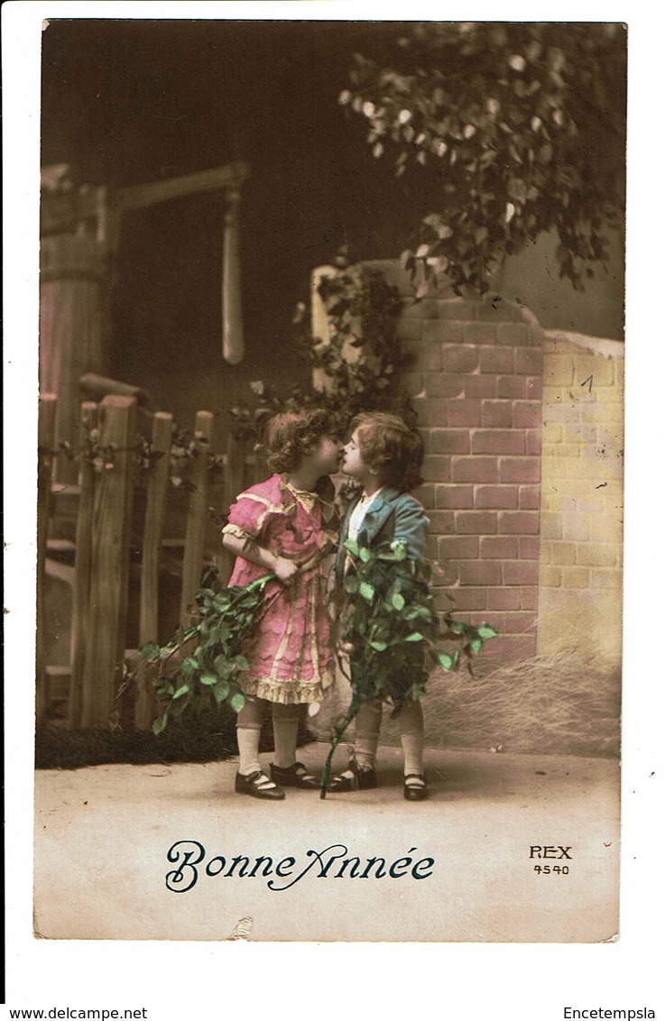 CPA - Carte Postale Belgique-Bonne Année -Deux Enfants S'embrassant -1913--VM4809 - Nouvel An