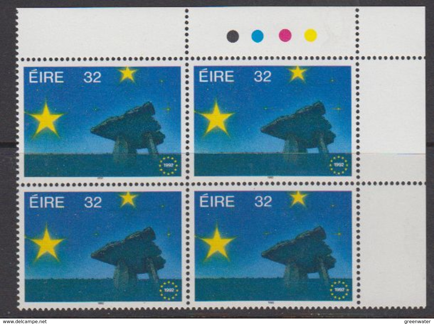 Ireland 1992 European Common Market 1v Bl Of 4 (corner) ** Mnh (43588A) - Ongebruikt