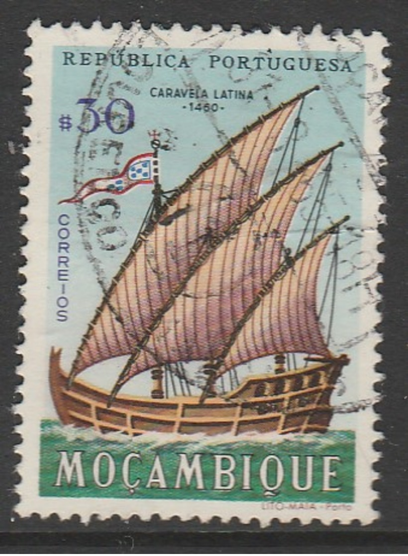 Mozambique 1963 Evolution Of Sailing Ships 30 C Multicoloured SW: 509 O Used - Mozambique