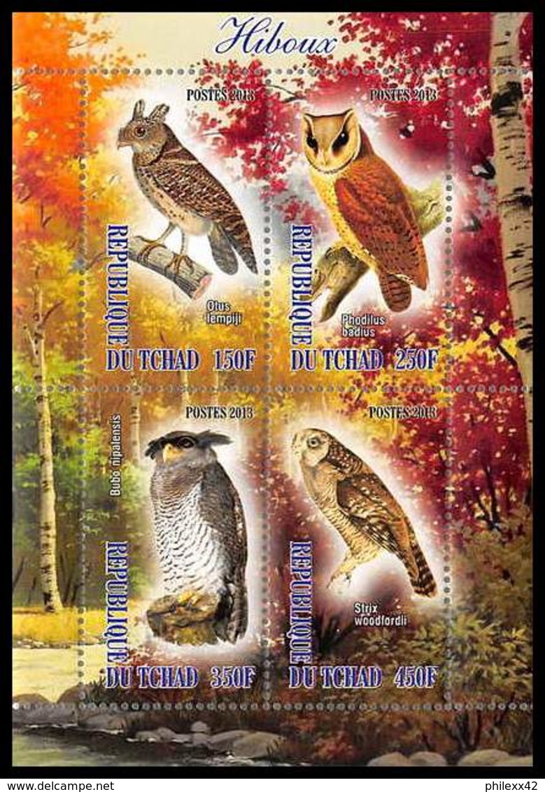 1145/ Bloc Oiseaux (bird Birds Oiseau) Neuf ** MNH Tirage Privé Local Stamp Vignette Chouette Owl - Hiboux & Chouettes