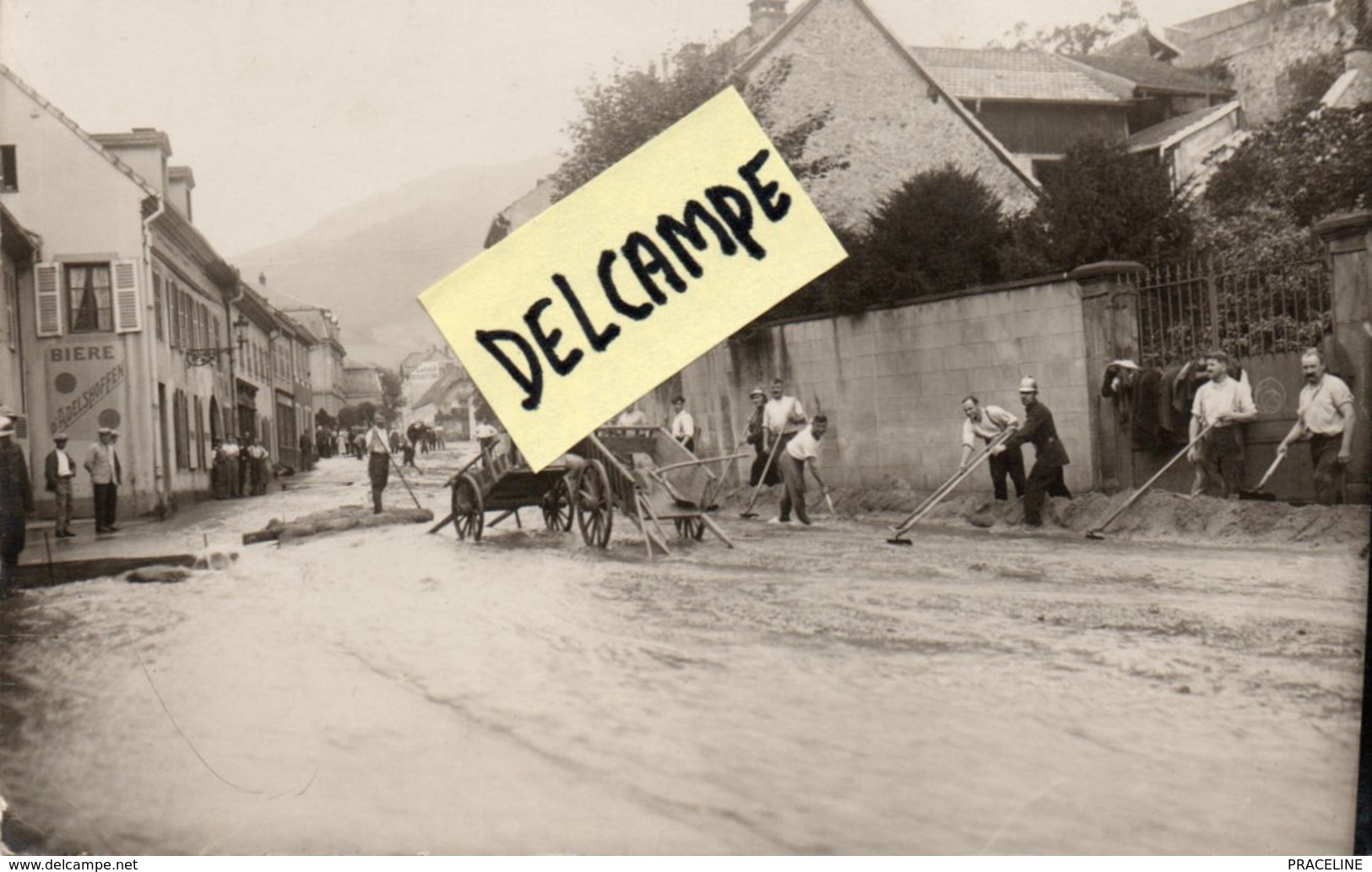 SAINTE MARIE AUX MINES-68-CARTE PHOTO-POMPIERS-NETTOYAGE SUITE INONDATIONS- - Sainte-Marie-aux-Mines