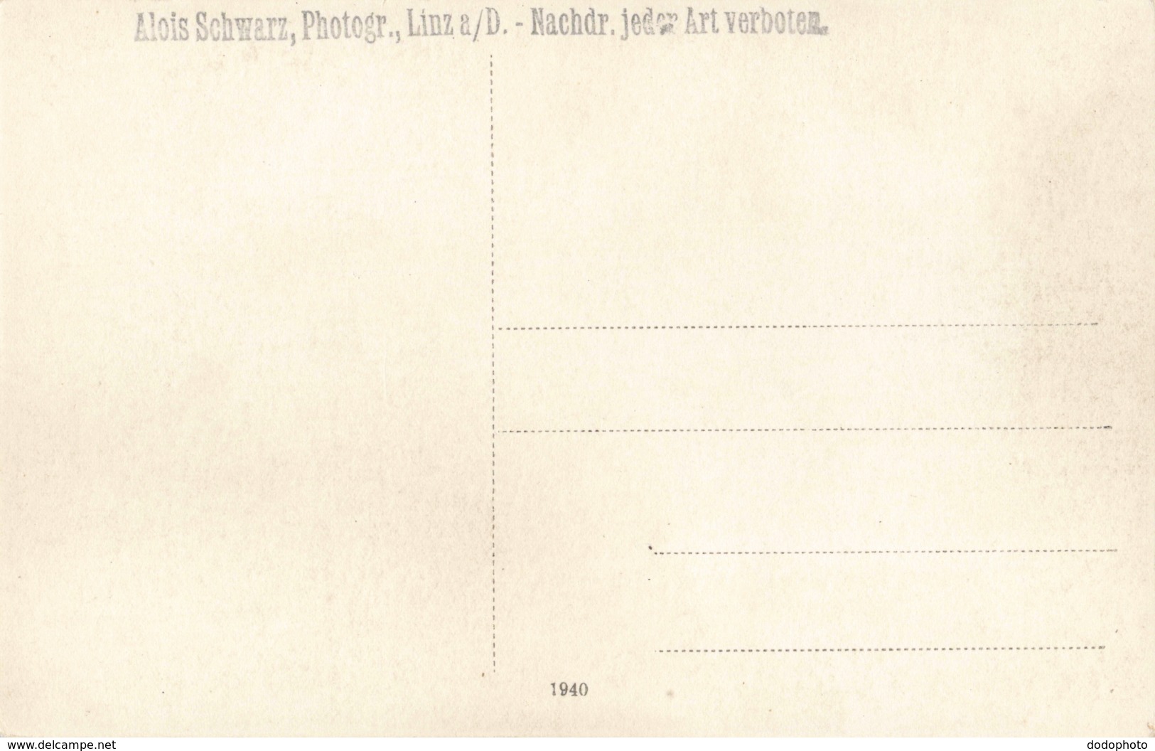 R198630 Alois Schwarz. Photogr. Linz A. D. Nachdr. Jeder Art Verboten. 1940 - Mondo