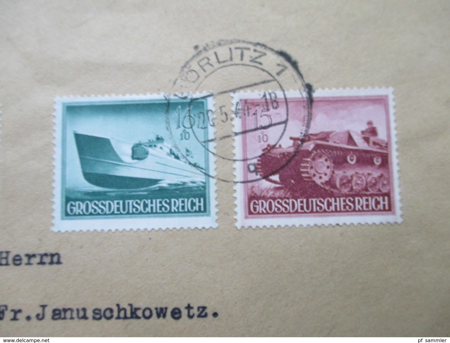 3. Reich 1944 Tag Der Wehrmacht Heldengedenktag Einschreiben Görlitz 1 Barz & Co Briefmarken - Lettres & Documents