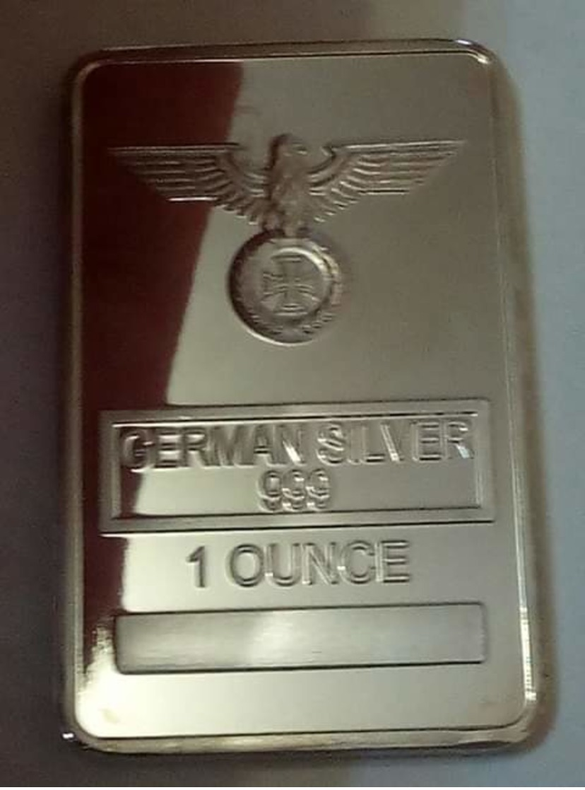 Bar 1 Ounce German Silver 999 Liberty Eagle Totem Silver Plated Cross Bar With Acrylic Protection.tokbag - Unclassified