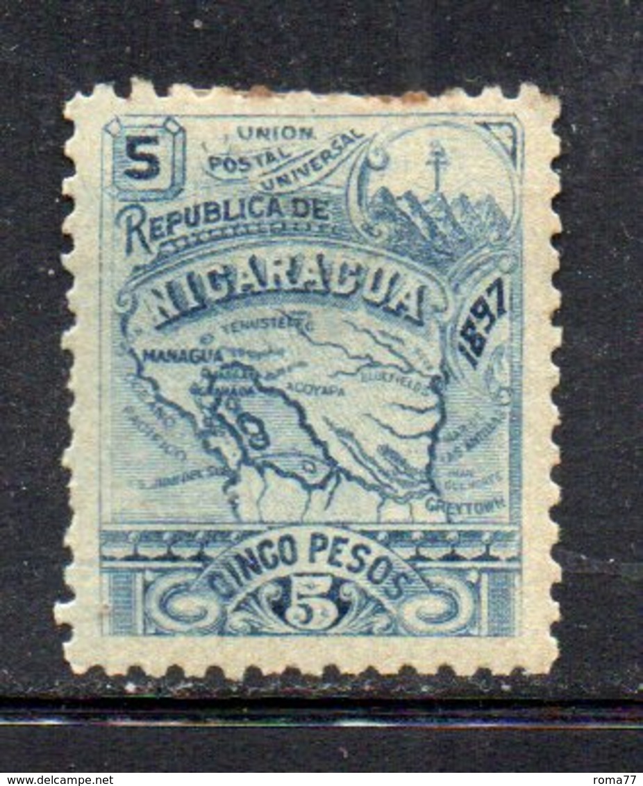 APR1931 - NICARAGUA 1896 , Yvert N. 88  *  Linguella Forte (2380A) - Nicaragua