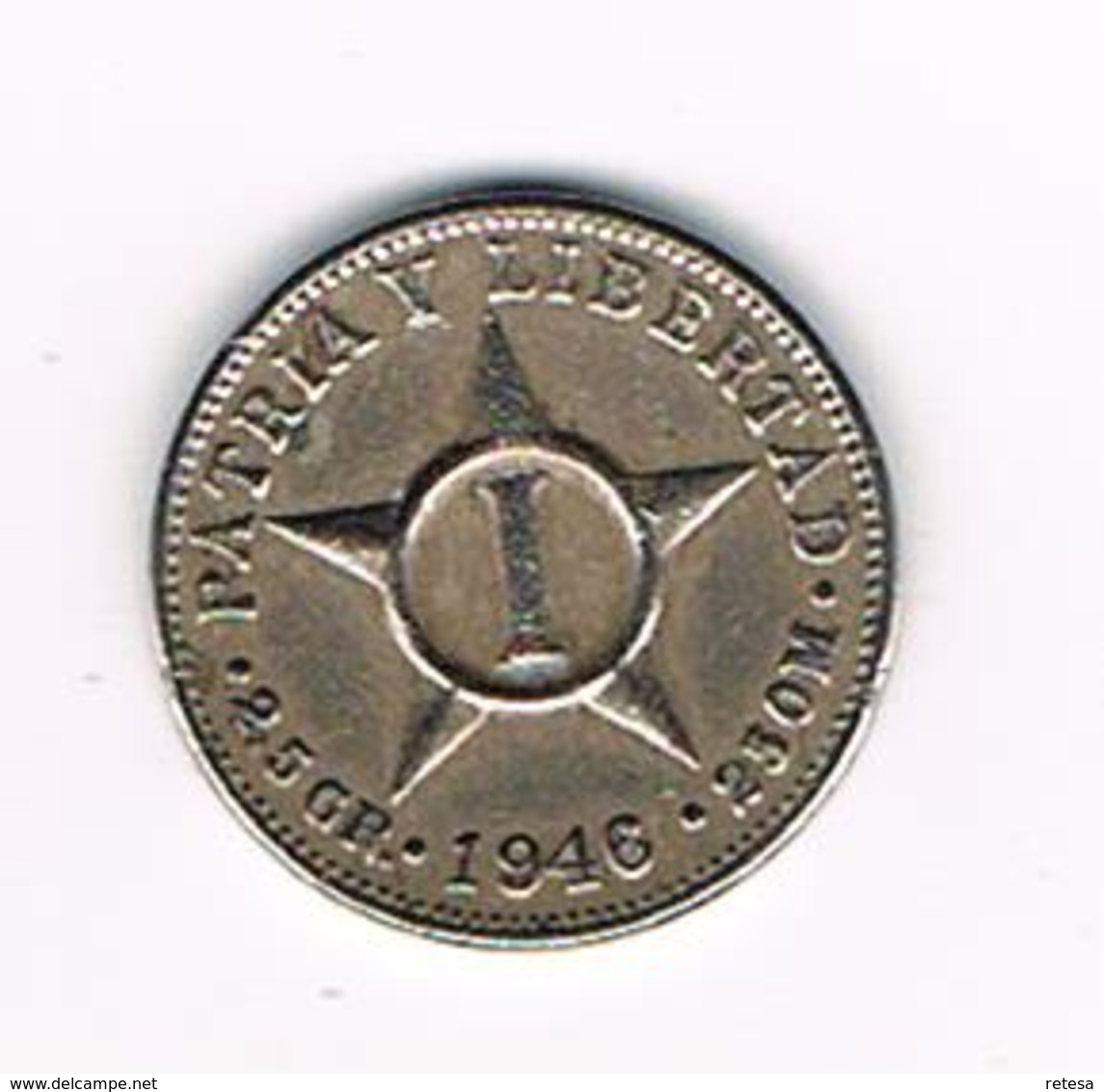 //  CUBA  1 CENTAVO   1946 - Cuba