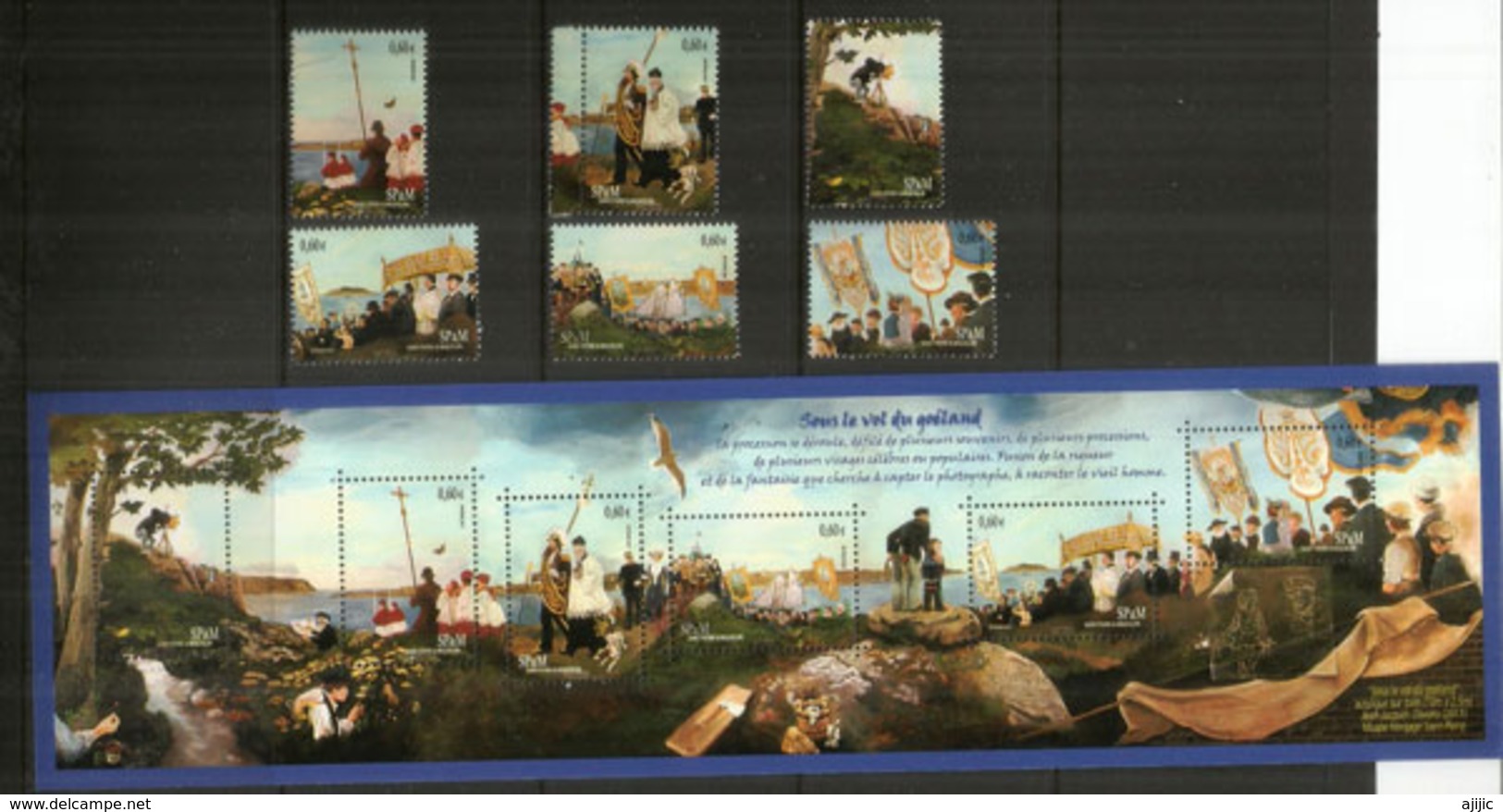 La Traditionnelle Procession à L'île Aux Marins Pour L'Assomption. Bloc-feuillet + Série Neufs ** Côte 36,00 Euro - Unused Stamps