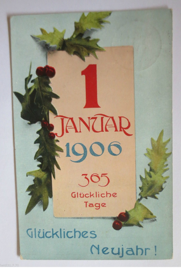 "Neujahr, Jahreszahl" 1906 ♥  - Anno Nuovo