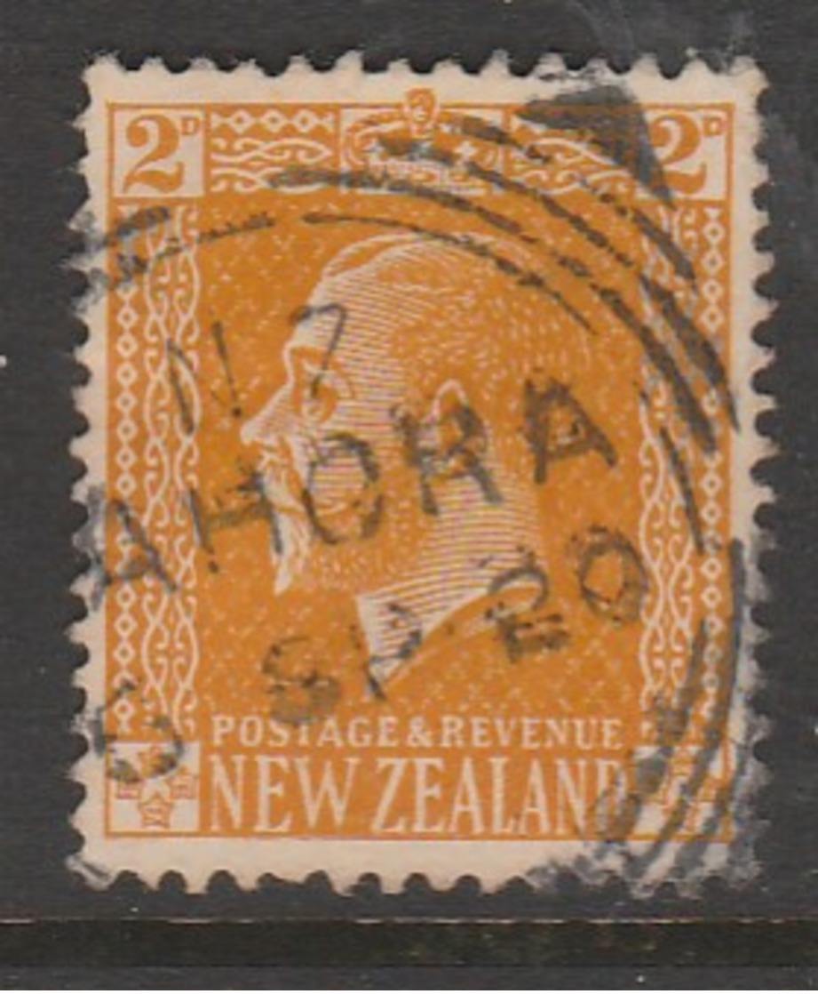 New Zealand 1925 King George V  2 P Yellow SW 182 O Used - Used Stamps