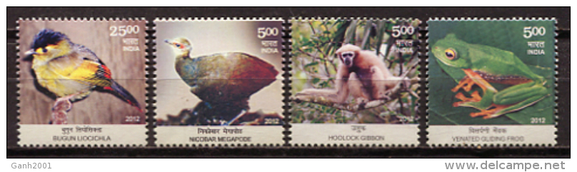 India 2012 / Birds Monkey Frog MNH Aves Mono Rana Vögel Oiseaux / C10512  30-35 - Otros & Sin Clasificación