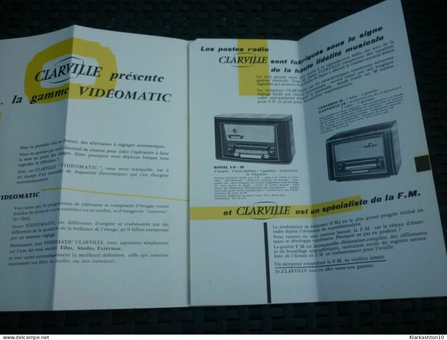 Lot de 11 documents catalogues-dépliants-pub Mobilier electro-ménager 50's