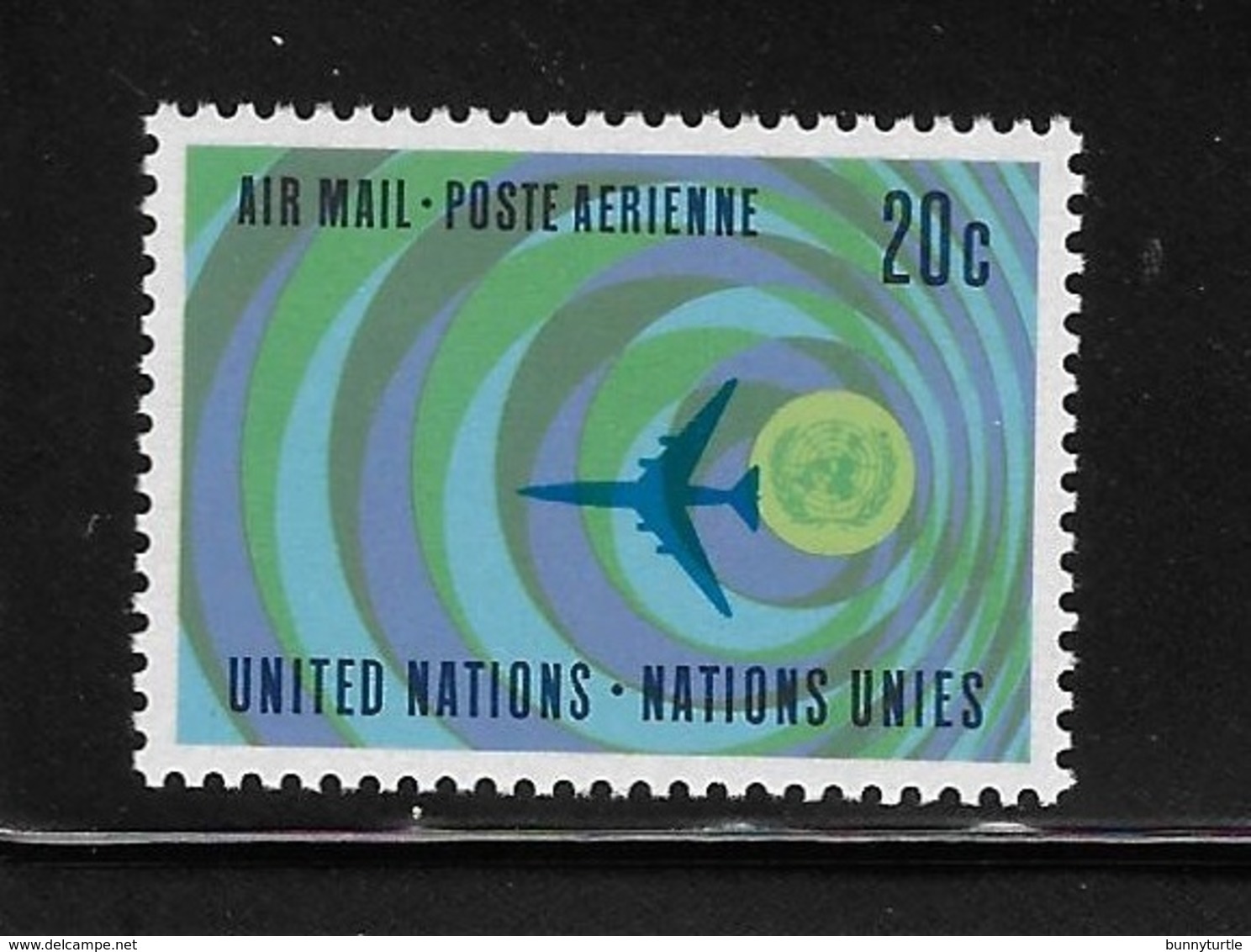 United Nations 1968 Airplane Airmail UN Emblem MNH - Luftpost