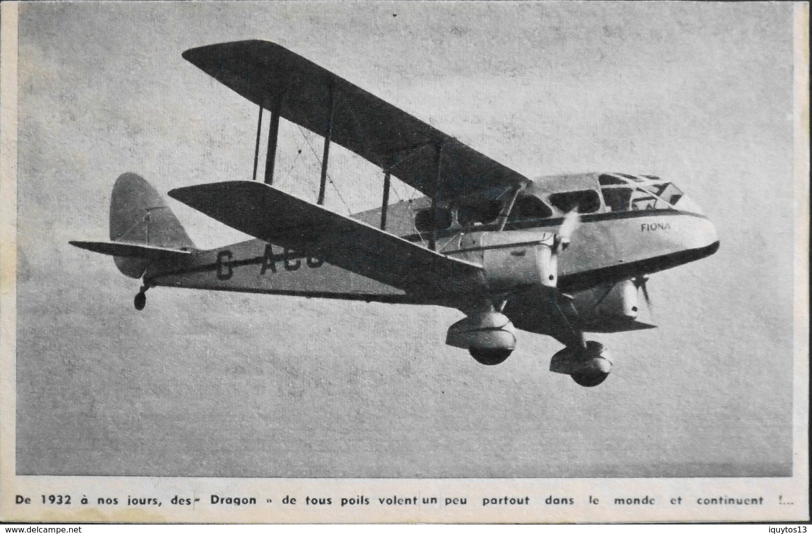 CPA. > Aviation > Le DRAGON De Havilland DH.82 Tiger Moth Est Un Avion Biplan Des Années 1930 - 1919-1938: Entre Guerres