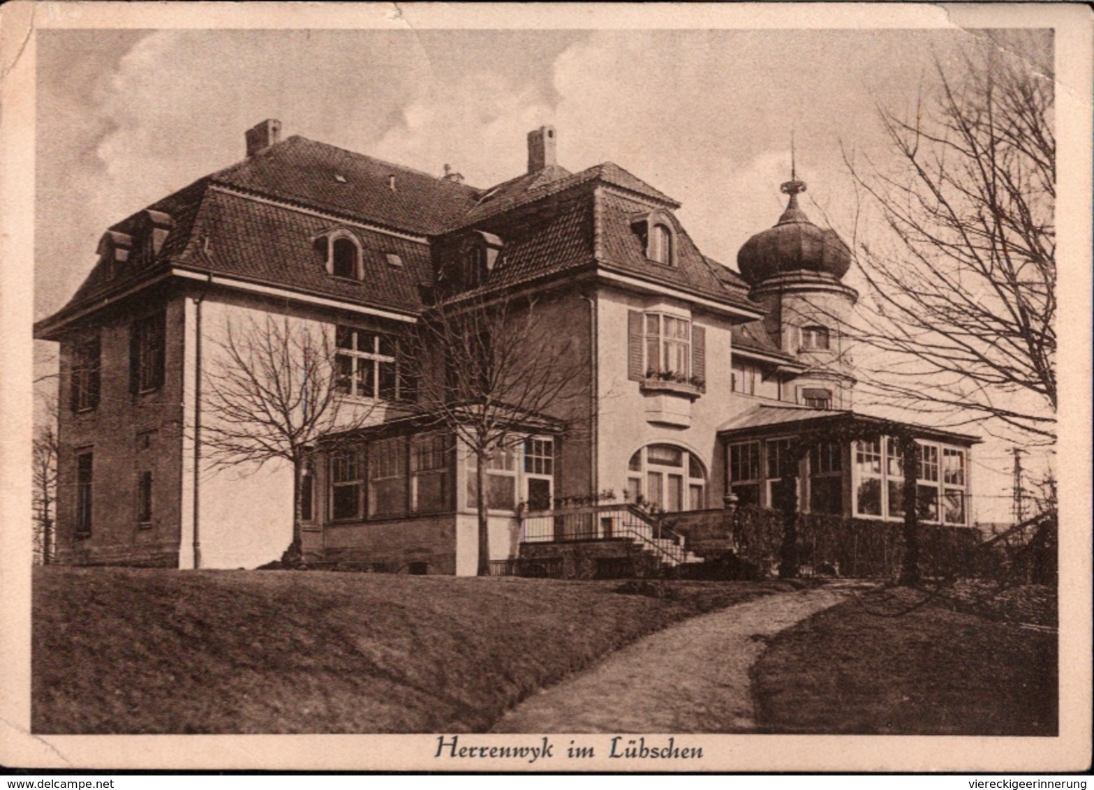 ! Alte Ansichtskarte Herrenwyk, Lübeck, Villa,  1942 - Lübeck