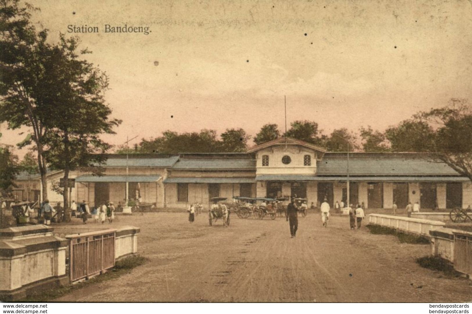 Indonesia, JAVA BANDUNG, Railway Station (1910s) Postcard - Indonesië