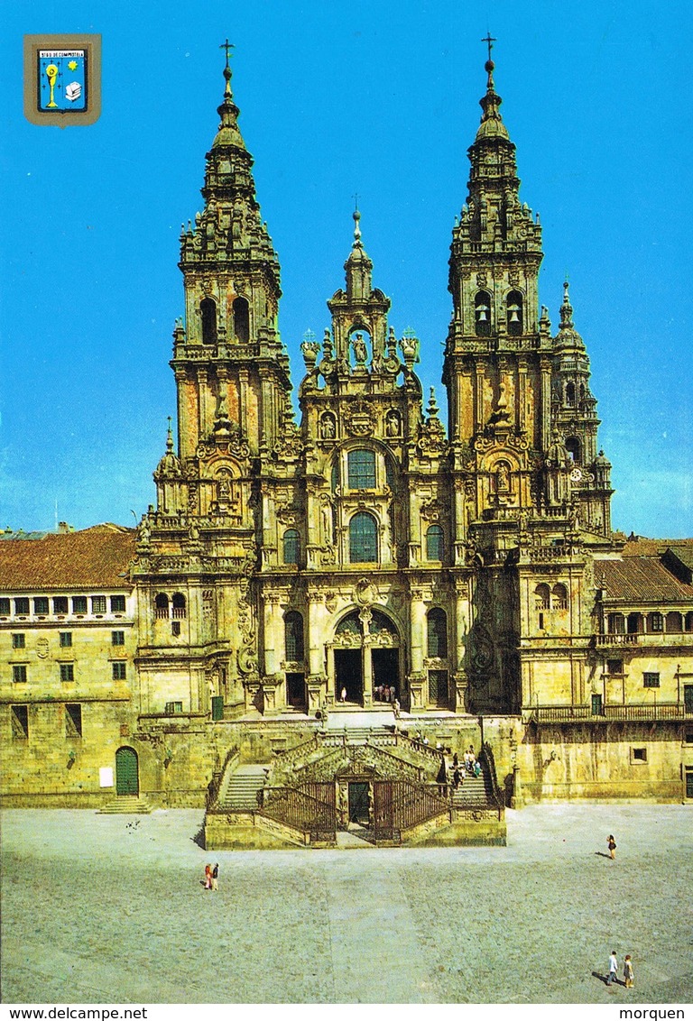 33517. Postal SANTIAGO De COMPOSTELA (Coruña) 1985. Catedral De Santiago - Briefe U. Dokumente