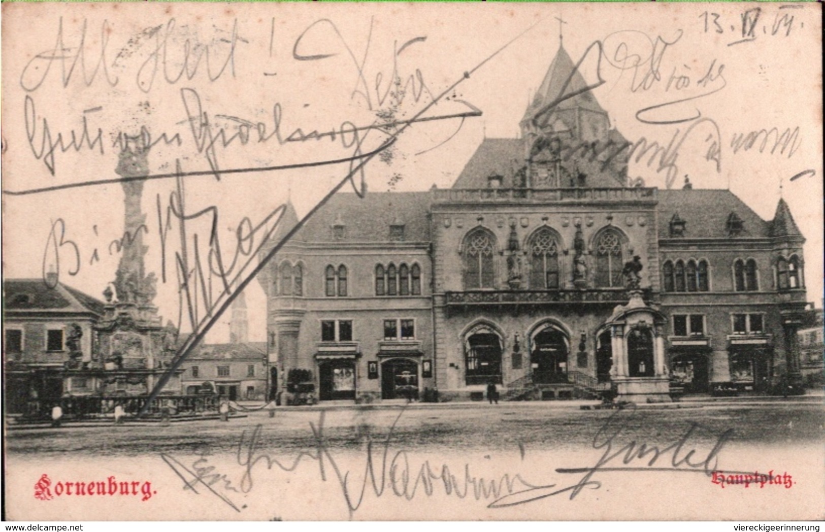 ! Alte Ansichtskarte 1904, Korneuburg, Weinviertel, Niederösterreich, Hauptplatz - Korneuburg