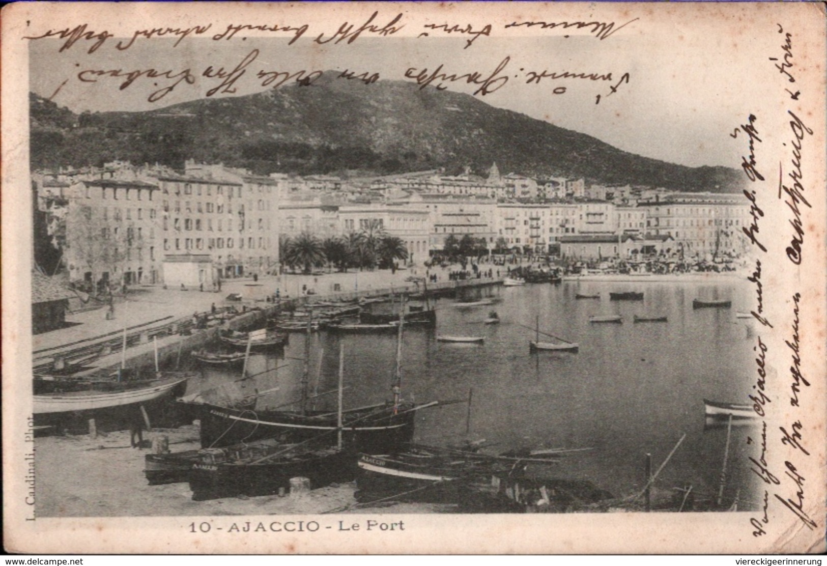 ! Alte Ansichtskarte 1903 Ajaccio, Le Port, Hafen, Harbour, Fischerboote, Ships, Korsika, Corse - Ajaccio