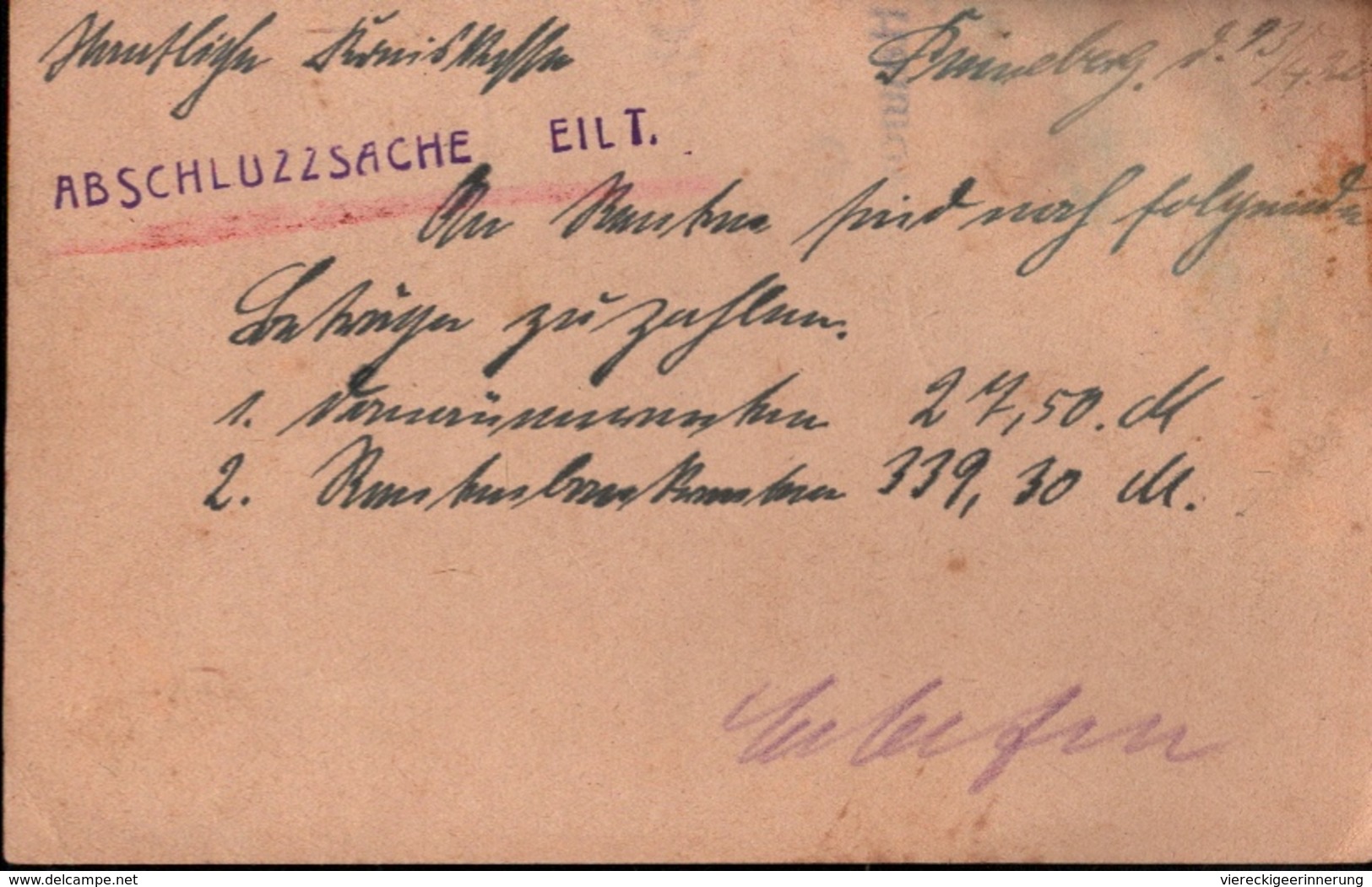 !  Ganzsache Dienstpost DP4, Deutsches Reich, Pinneberg, 1920, Ortspostkarte - Dienstmarken