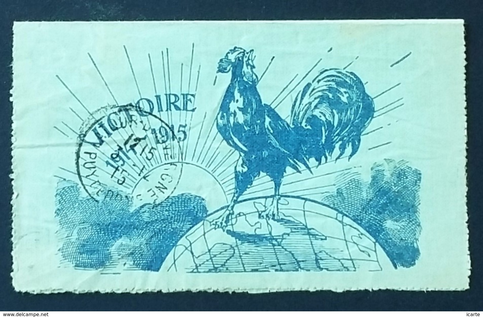 Carte-lettre De Franchise Militaire Illustrée COQ Et MAPPEMONDE Du 92ème D'Infanterie Vers La-Tour-d'Auvergne Nov 1915 - Lettres & Documents