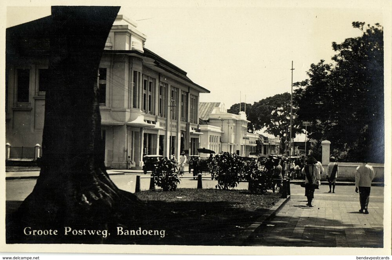 Indonesia, JAVA BANDUNG, Groote Postweg (1920s) RPPC Postcard - Indonesië
