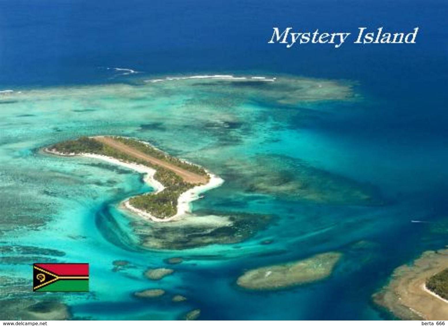 Vanuatu Mystery Island Aerial View New Postcard - Vanuatu
