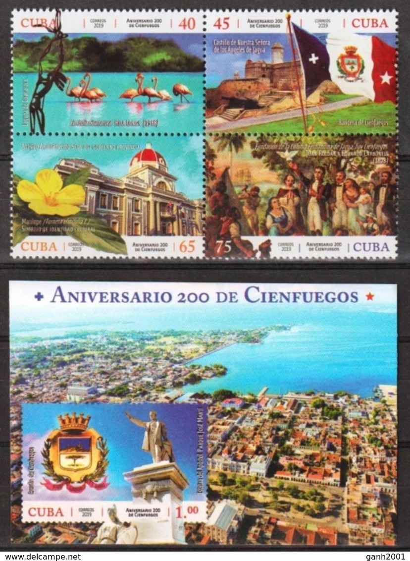 Cuba 2019 / Birds Flowers Cienfuegos MNH Vögel Blumen Flores Aves / Cu13534  C4-2 - Ungebraucht