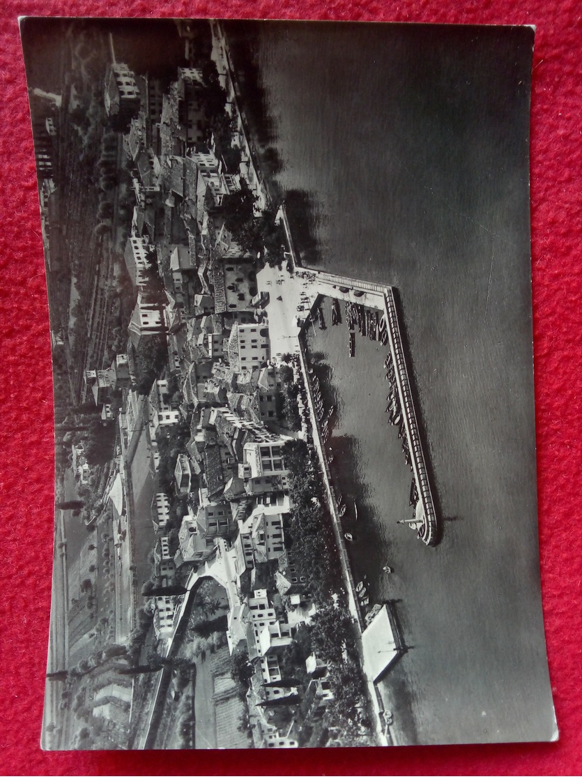 Cartolina VIAGGIATA Nel 1956 Garda Sul Lago Vista Aerea Porto Animata Panorama - Como