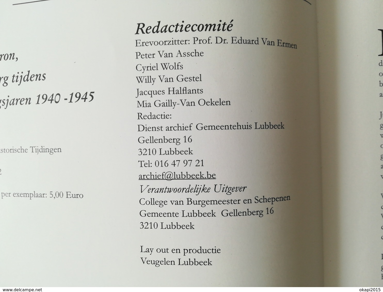 PELLENBERG TIJDENS DE OORLOGSJAREN 1940 - 1945 LUBBEEKSE HISTORISCHE TIJDINGEN - Guerre 1939-45