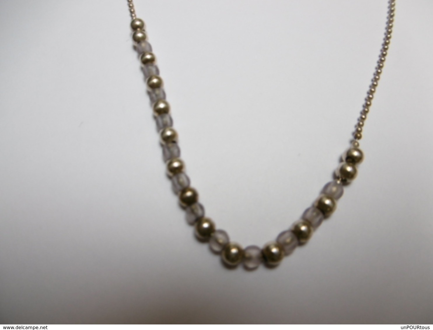 collier en argent massif et perles