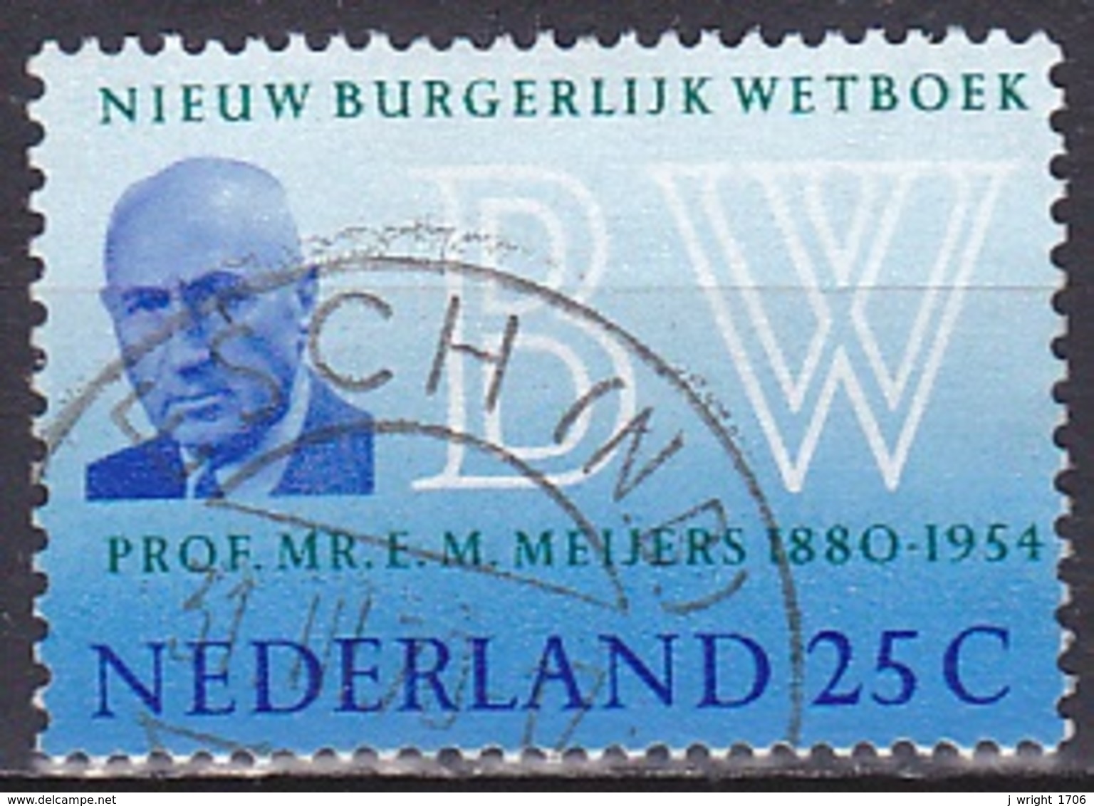 Netherlands/1970 - NVPH 963 - 25 Ct - USED/'ESCH (N.B)' - Gebruikt