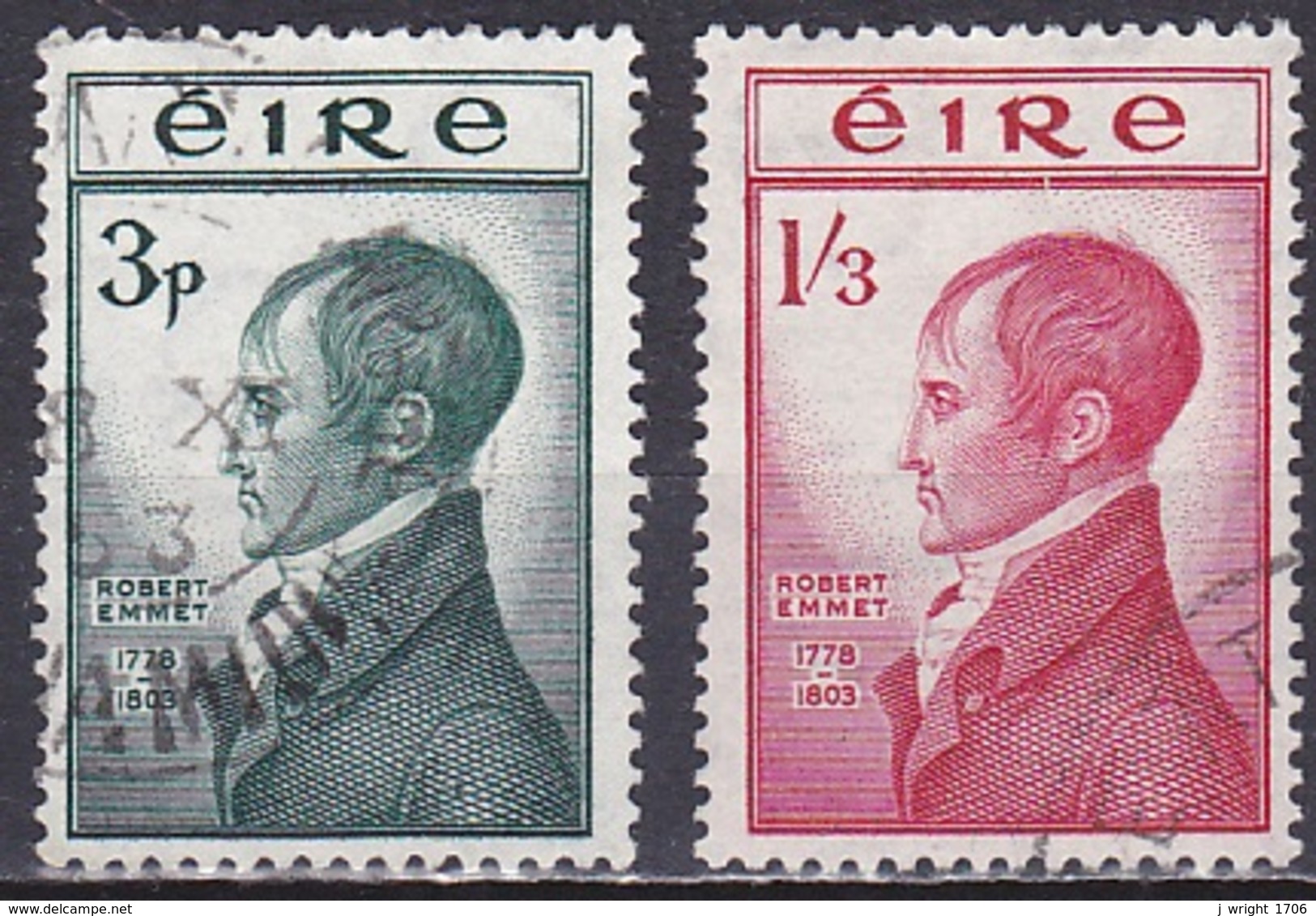 Ireland/1953 - Robert Emmet Death 150th Anniv. - Set - USED - Oblitérés