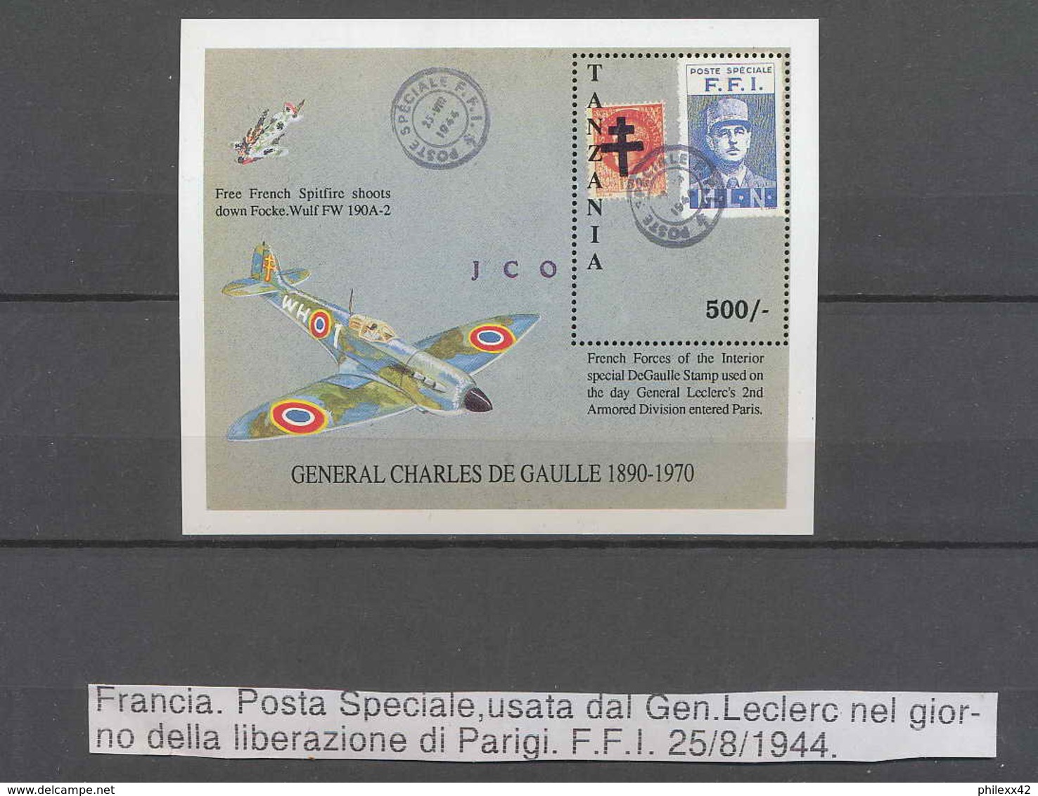 035 Charles De Gaulle - Neuf ** MNH Tanzanie (Tanzania) - De Gaulle (General)