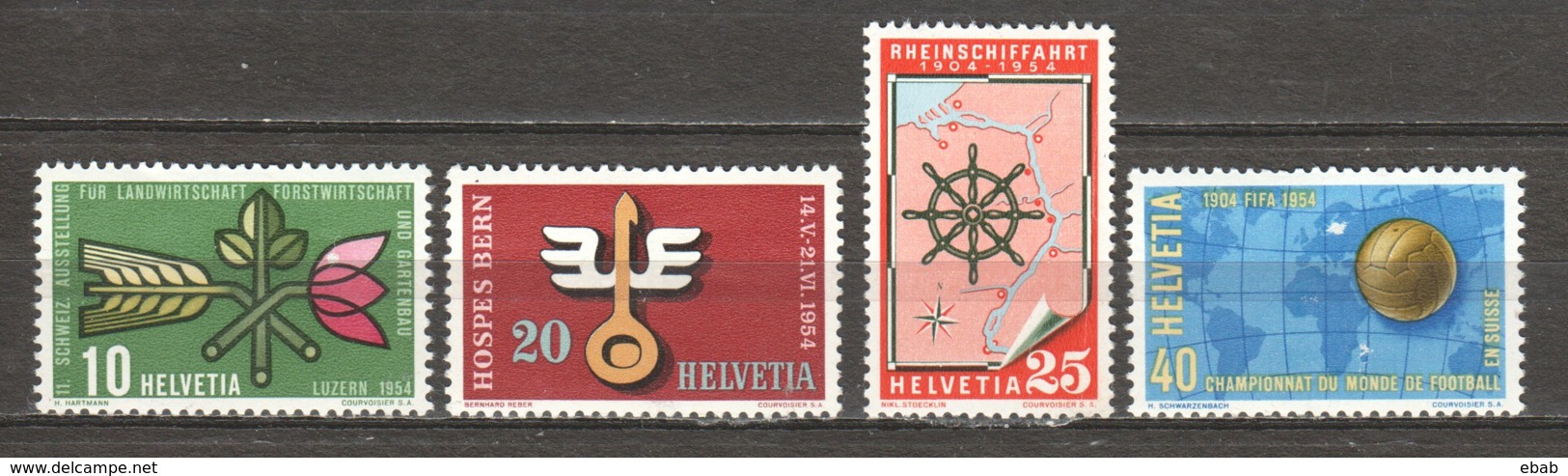 Switzerland 1954 Mi 593-596 MNH - Nuovi