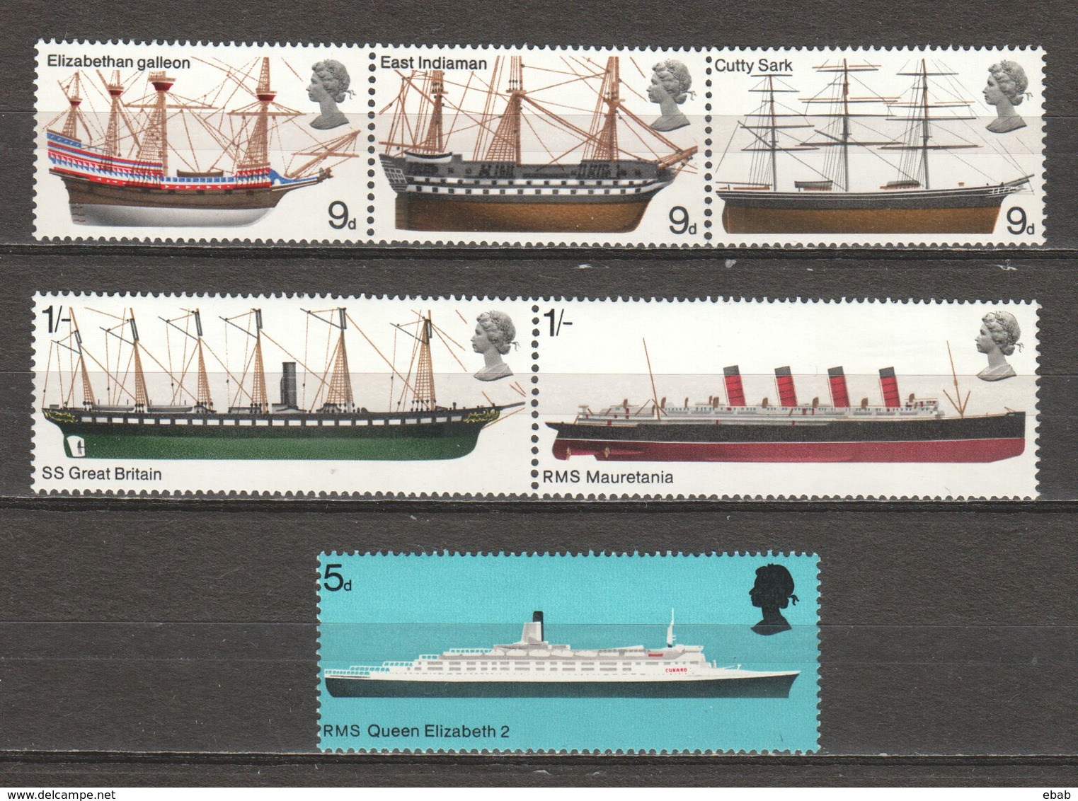 Great Britain 1969 Mi 498-503 MNH SHIPS - Boten