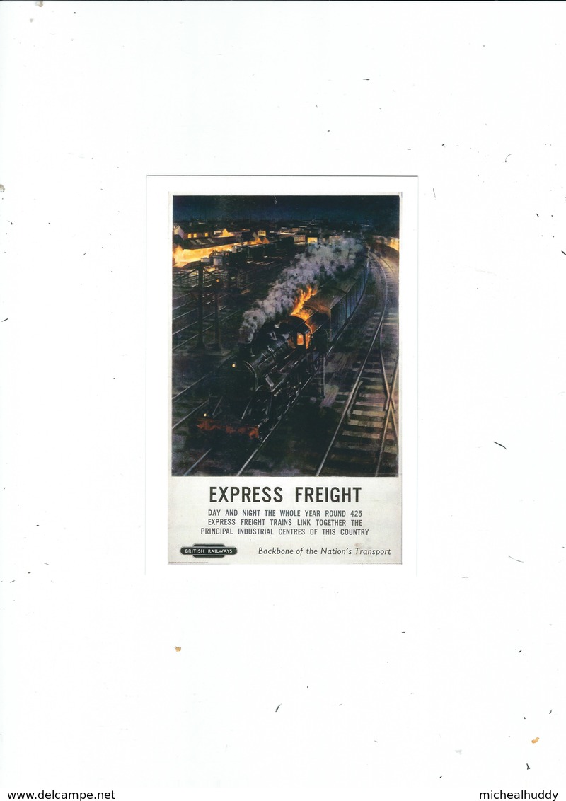 UK RAIL POSTER POSTCARD PUBL BY NATIONAL RAIL MUSEUM  NIGHT EXPRESS  B.R    (a) - Other & Unclassified