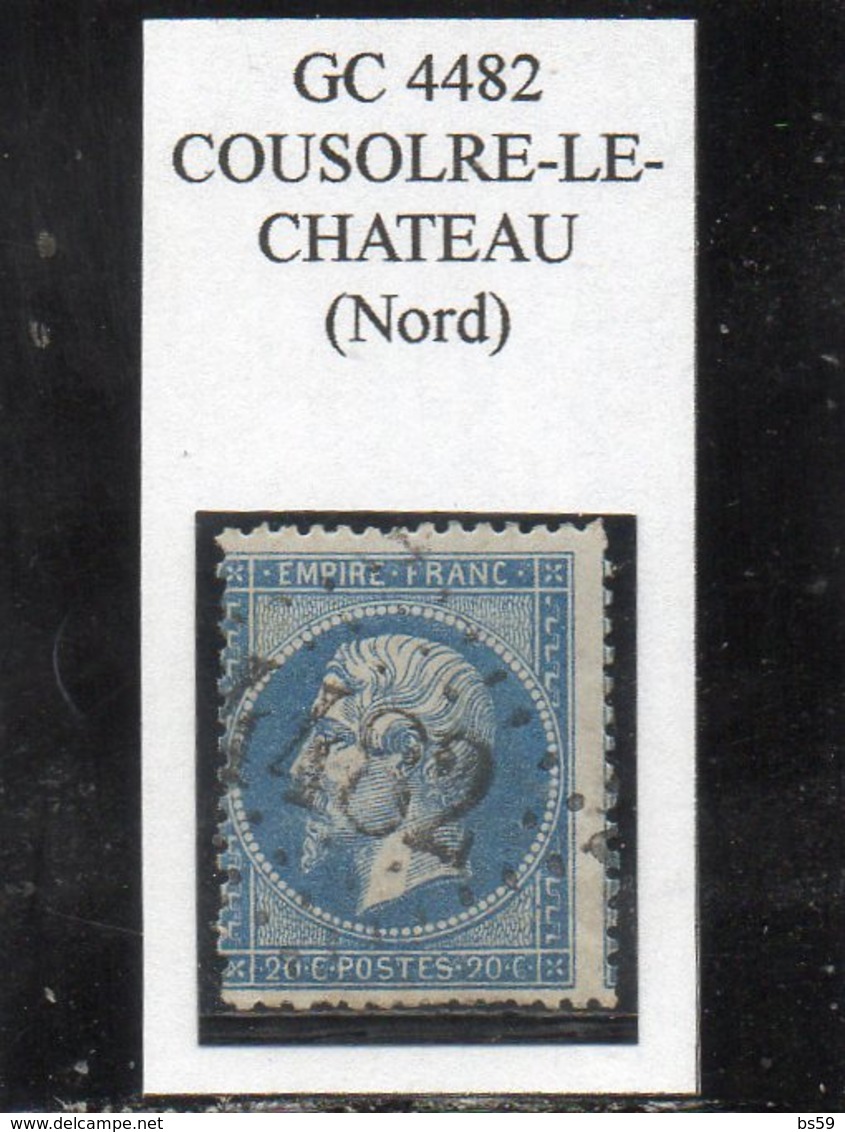 Nord - N° 22 Obl GC 4482 Cousolre-le-Château - 1862 Napoleon III