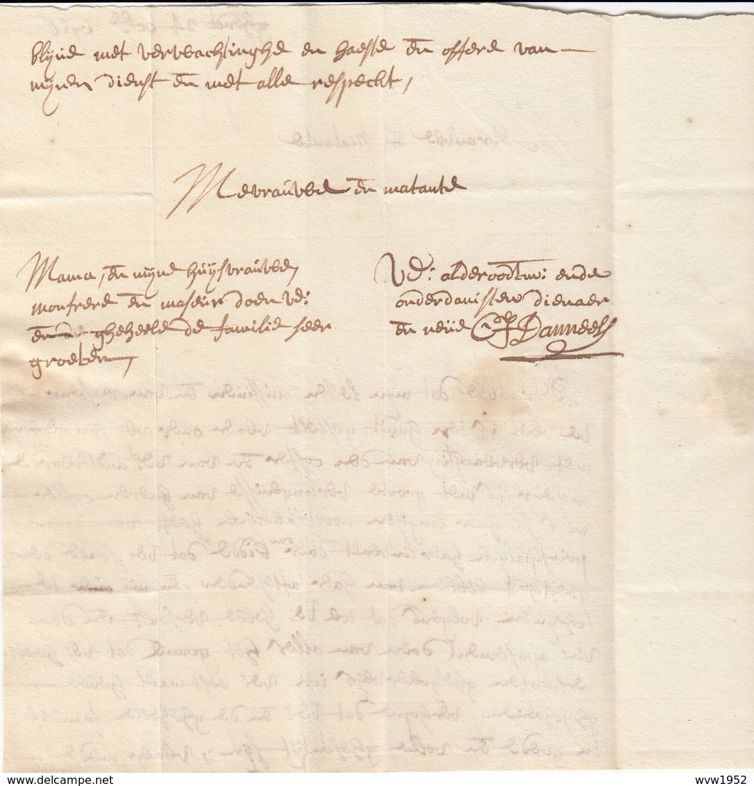 Gand 24 Octobre 1716 à Tournai (avec Texte) - 1714-1794 (Pays-Bas Autrichiens)