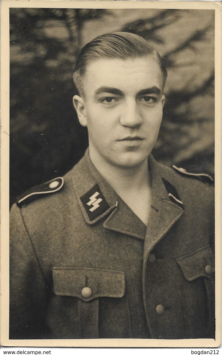 1939/45 - SS Deutsche Soldat, Orginal Foto 14X9cm. 2 Scan - Weltkrieg 1939-45