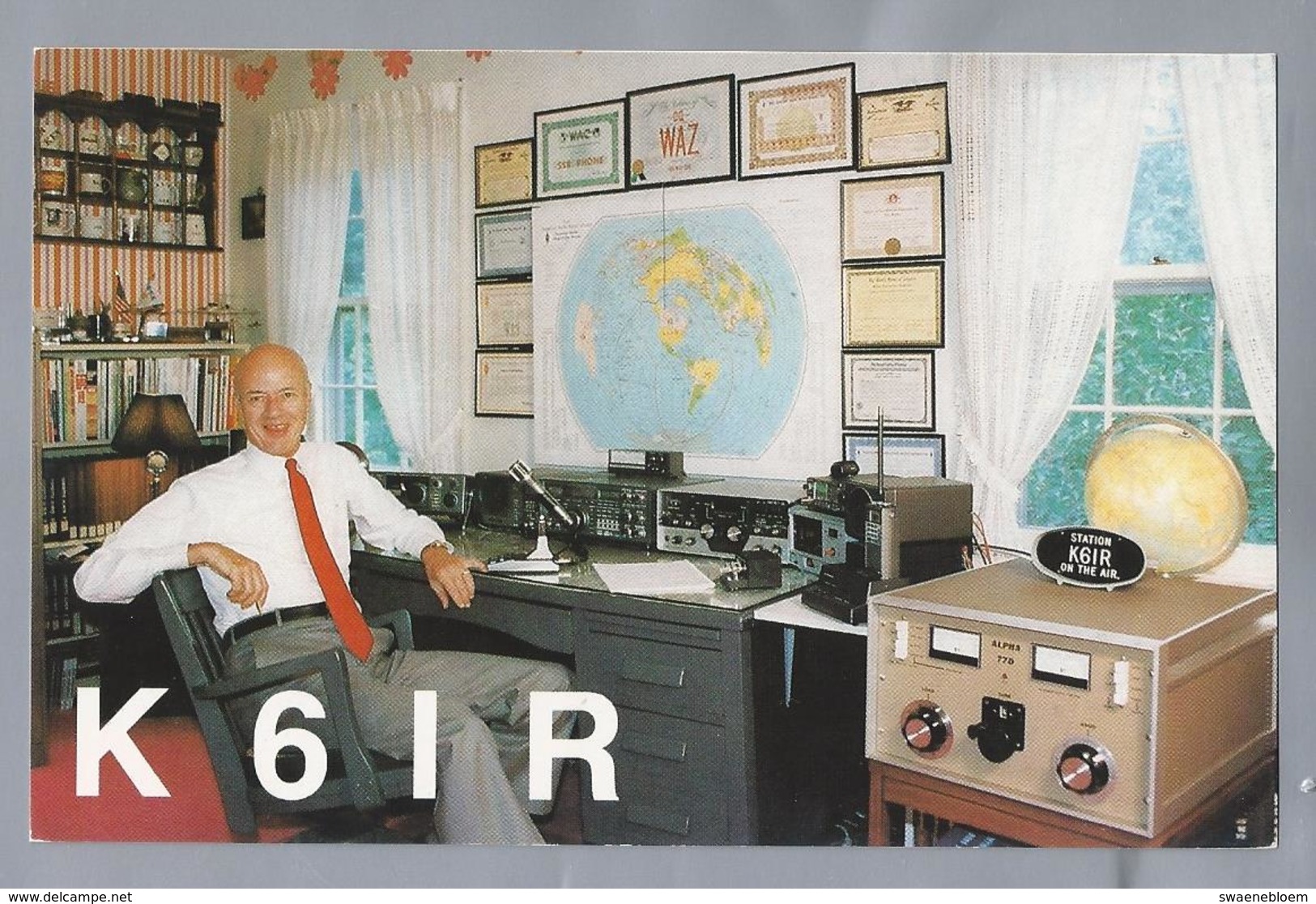 US.- QSL KAART. CARD. K6IR. KENNETH M. MILLER, SR. GEORGE WASHINGTON DRIVE ROCKVILLE, MARYLAND. USA - Radio Amateur