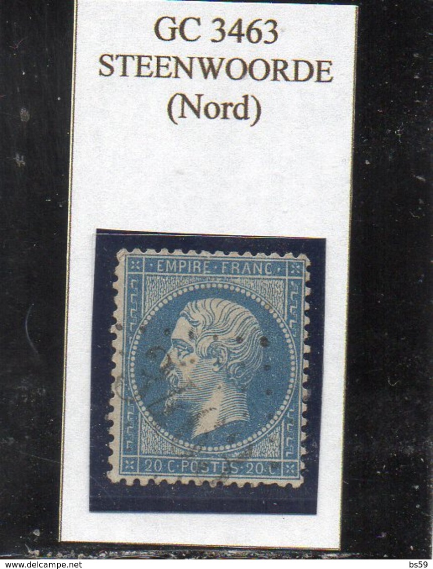 Nord - N° 22 Obl GC 3463 Steenwoorde - 1862 Napoléon III.