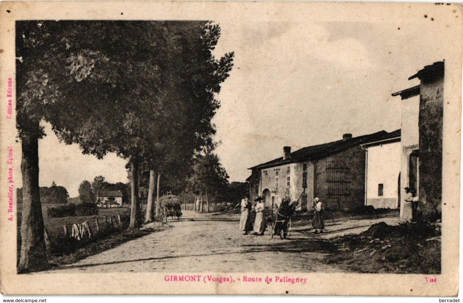 88 .. GIRMONT .. ROUTE DE PALLEGNEY .. 1919 - Autres & Non Classés